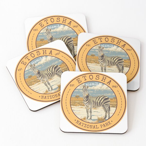 Item preview, Etosha National Park in Namibia, Vintage Travel Art Circle Emblem designed and sold by MaateoDesign.