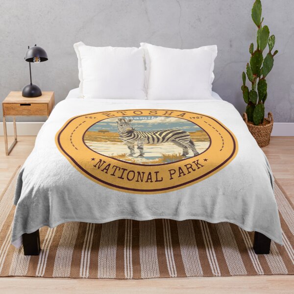 Item preview, Etosha National Park in Namibia, Vintage Travel Art Circle Emblem designed and sold by MaateoDesign.