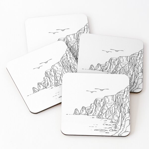 Item preview, Minimalist Coastal Cliff Scene designed and sold by mari0n980.