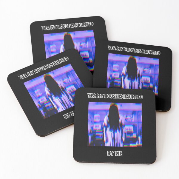 Item preview, YES, MY HOUSE IS HAUNTED BY ME Art | Samara Glitch Horror Humor designed and sold by Thorn & Ember.