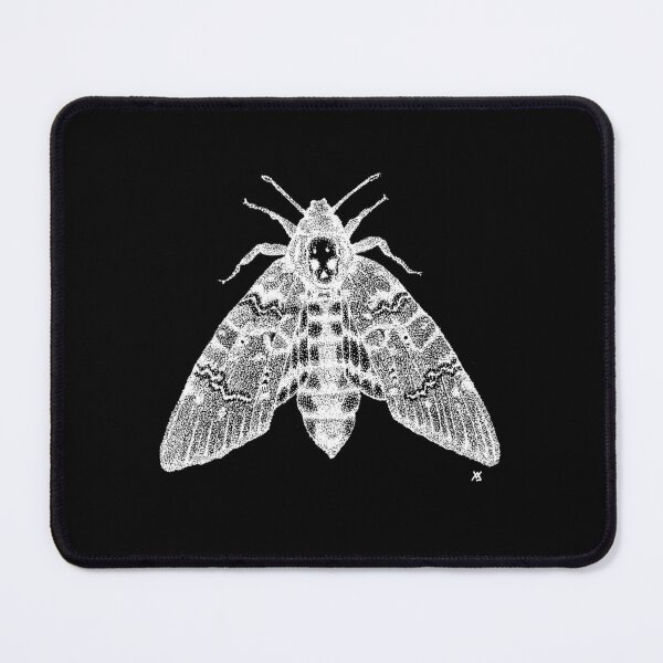 Item preview, Dotwork Death's-head Hawk-moth (White) designed and sold by LydiaWoods.
