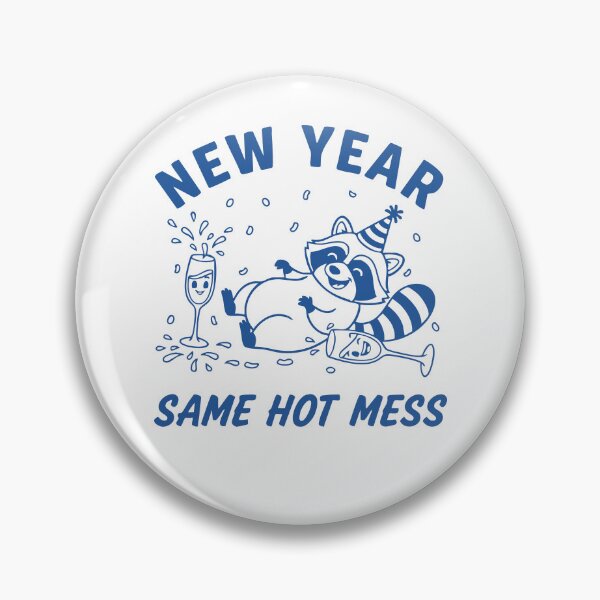 Item preview, New Year Same Hot Mess Raccoon Fun Party designed and sold by LuminOrb.