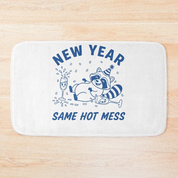 Item preview, New Year Same Hot Mess Raccoon Fun Party designed and sold by LuminOrb.
