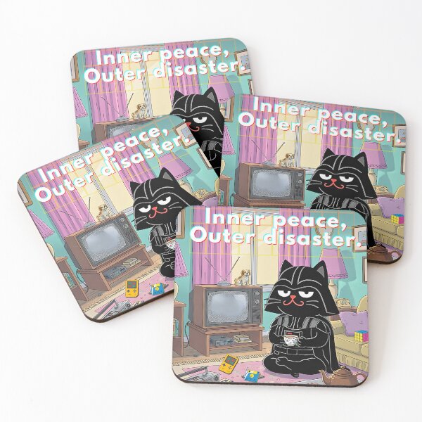 Item preview, Darth Purr Tea Time – Inner Peace, Outer Disaster (80s Living Room Chaos) designed and sold by catastrocat.