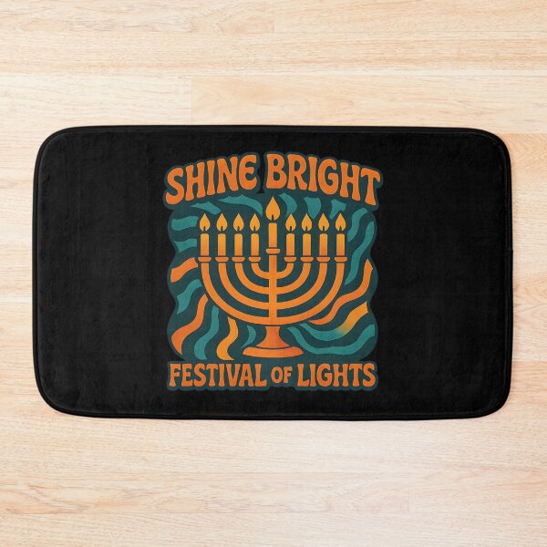Item preview, Shine Bright – Psychedelic Hanukkah Menorah Retro Shirt designed and sold by shmupod.