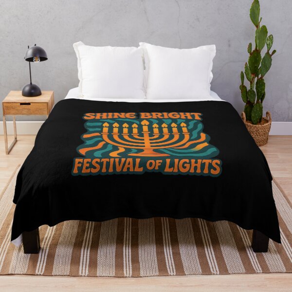 Item preview, Shine Bright – Psychedelic Hanukkah Menorah Retro Shirt designed and sold by shmupod.
