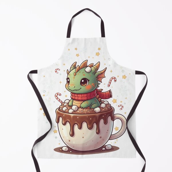 Artikelvorschau, Niedlicher Weihnachtsdrache in einer Tasse heißer Schokolade – Kawaii-Weihnachtskunst entworfen und verkauft von ZYNORAworld.