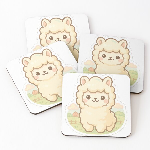 Artikelvorschau, Kawaii Dreamy Alpaca Sticker entworfen und verkauft von StickMint.