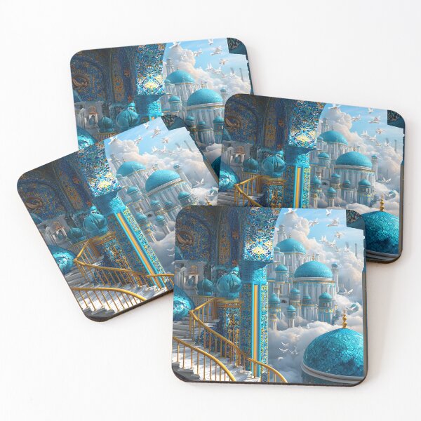 Item preview, Majestic Fantasy Architecture in Vibrant Blue Tones designed and sold by Artessie.