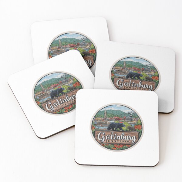 Item preview, Vintage Gatlinburg Tennessee Mountain Town Black Bear Travel   Poster designed and sold by Blurbean.
