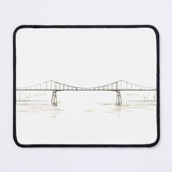 Item preview, Minimalist River Bridge Outline designed and sold by mari0n980.