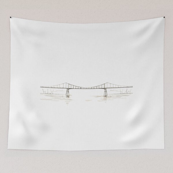 Item preview, Minimalist River Bridge Outline designed and sold by mari0n980.