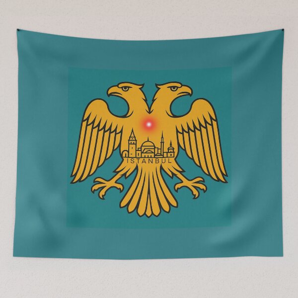 Item preview, Byzantine Double-Headed Eagle Istanbul Skyline Art | Eastern & Western Symbolism   designed and sold by asliberry.