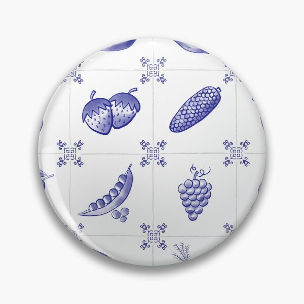 Item preview, Cobalt blue and white faux kitchen tiles designed and sold by FrancesPoff.
