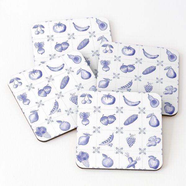 Item preview, Cobalt blue and white faux kitchen tiles designed and sold by FrancesPoff.