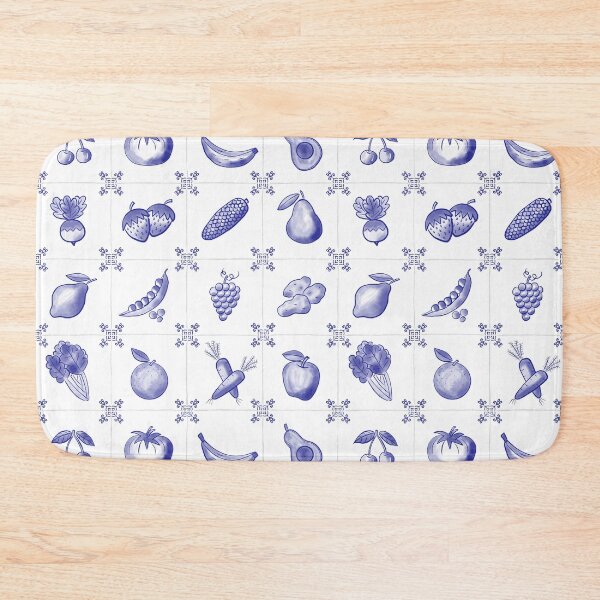 Item preview, Cobalt blue and white faux kitchen tiles designed and sold by FrancesPoff.