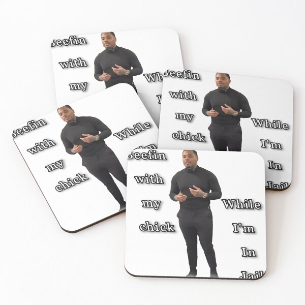 Item preview, Kevin Gates “Beefin’ With My Chick While I’m in Jail” Meme  designed and sold by JovanTheEditor.