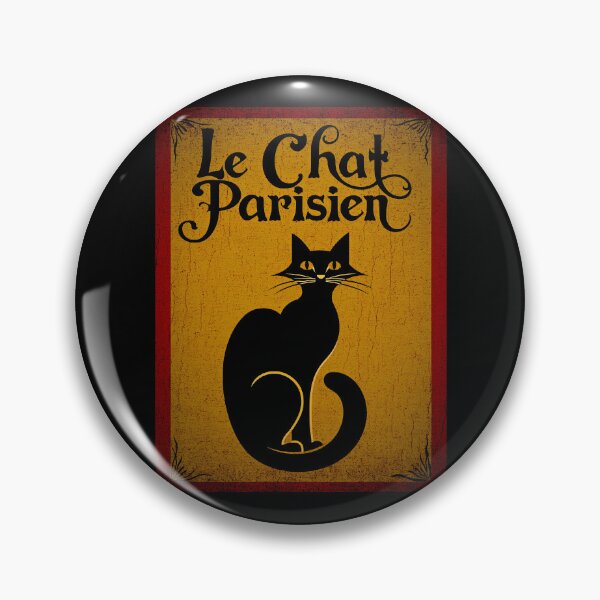 Item preview, Le Chat Parisien — Vintage French Black Cat Poster designed and sold by FrancophileFun.