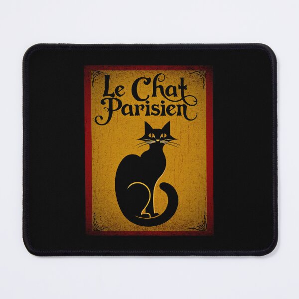 Item preview, Le Chat Parisien — Vintage French Black Cat Poster designed and sold by FrancophileFun.