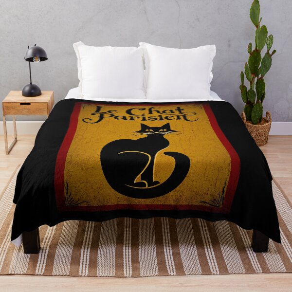 Item preview, Le Chat Parisien — Vintage French Black Cat Poster designed and sold by FrancophileFun.