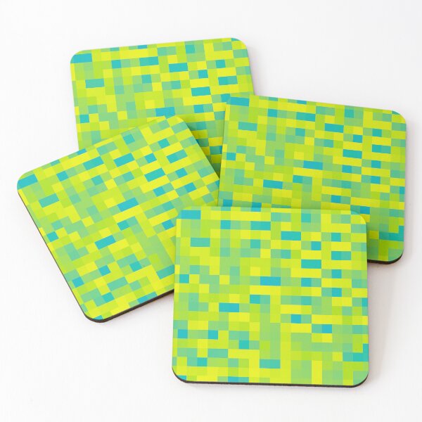 Item preview, Modern Lime Teal Pixel Mosaic designed and sold by capricedefille.
