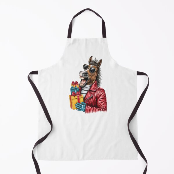 Item preview, Cool horse in leather jacket with Christmas gift designed and sold by olenapetol.