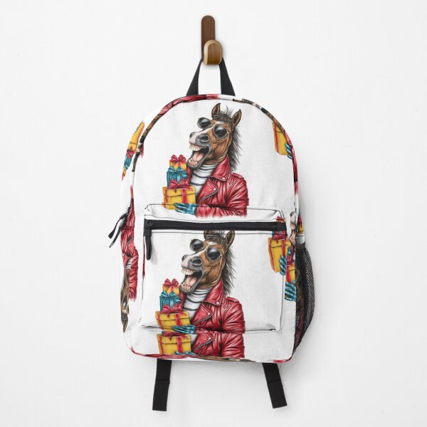 Item preview, Cool horse in leather jacket with Christmas gift designed and sold by olenapetol.