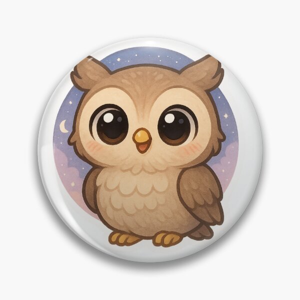 Artikelvorschau, Cozy Cheerful Owl Sticker entworfen und verkauft von StickMint.