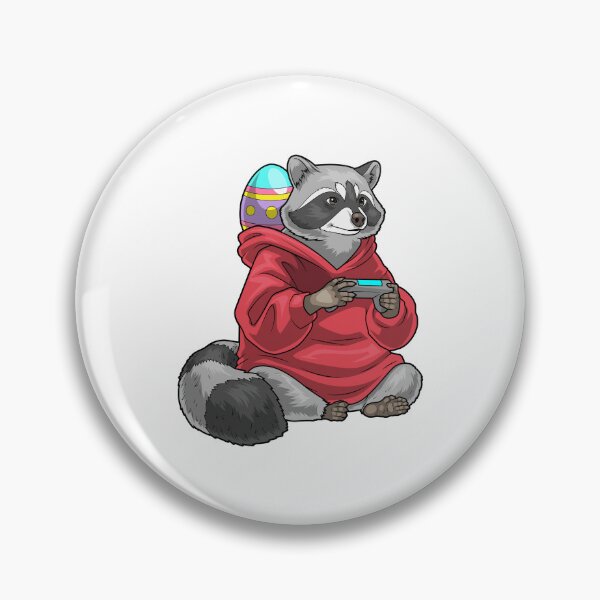 Artikelvorschau, Waschbär Ostern Gamer entworfen und verkauft von Snabdesign84.