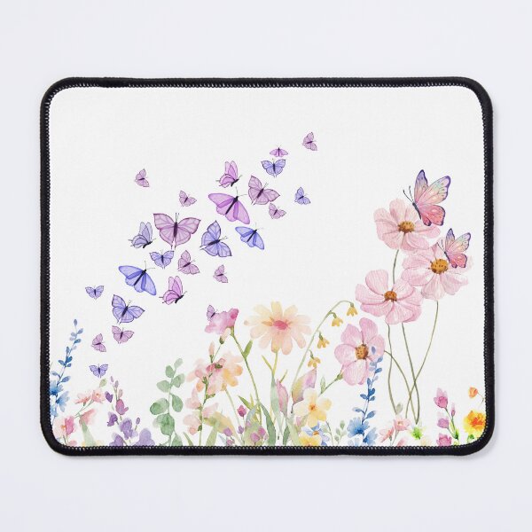 Artikelvorschau, Zarte Aquarellblumen – Schmetterlingsdesign entworfen und verkauft von RanoStore.