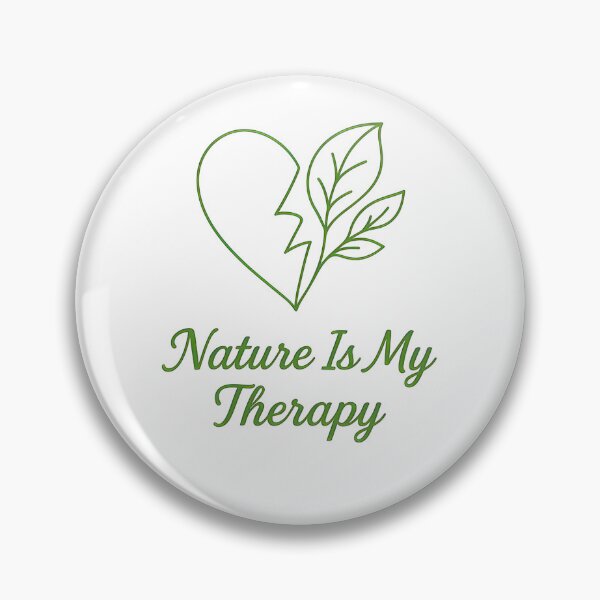 Item preview, Nature Is My Therapy – Heart & Leaves Minimalist Eco Design designed and sold by ArtSpark Studio.