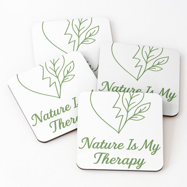 Item preview, Nature Is My Therapy – Heart & Leaves Minimalist Eco Design designed and sold by ArtSpark Studio.