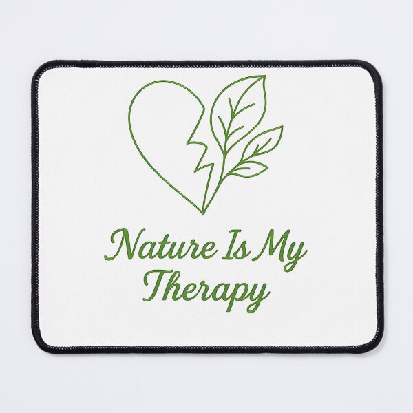 Item preview, Nature Is My Therapy – Heart & Leaves Minimalist Eco Design designed and sold by ArtSpark Studio.