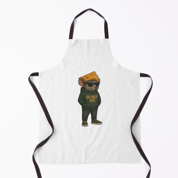 Item preview, Green Bay Packers Cheesehead Mouse in Green Hoodie – “GO PACK GO” designed and sold by UrbanBeastDesigns.