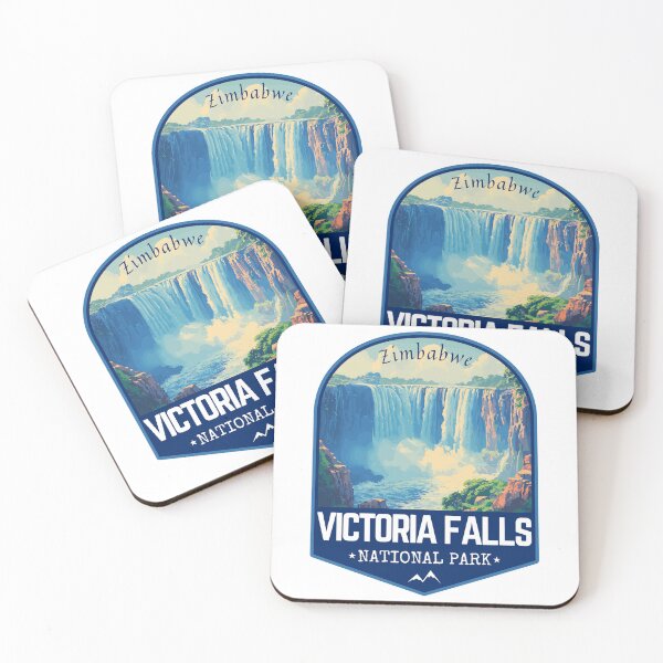 Item preview, Victoria Falls National Park, Zimbabwe Retro Travel Art Emblem designed and sold by MaateoDesign.
