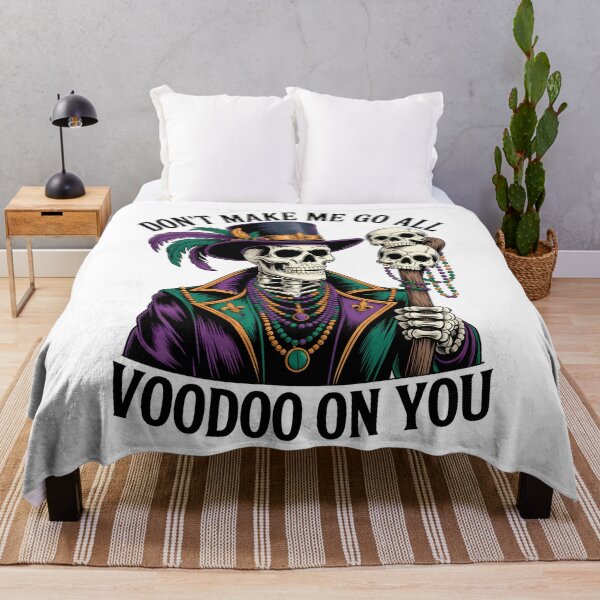 Item preview, Voodoo King Skeleton Mardi Gras Dark Humor Quote designed and sold by BernoNickel.