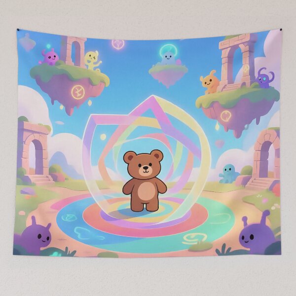 Item preview, Teddy bear in a fantasy world  designed and sold by Nomad-Maynard.