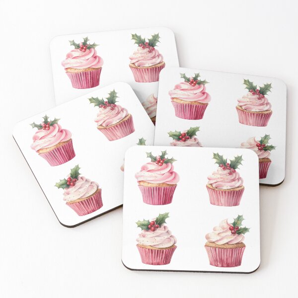 Item preview, Pink Christmas cupcake pack designed and sold by MendaciousMina.