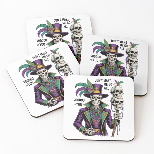 Item preview, Don't Make Me Go All Voodoo On You New Orleans Skeleton Art designed and sold by BernoNickel.