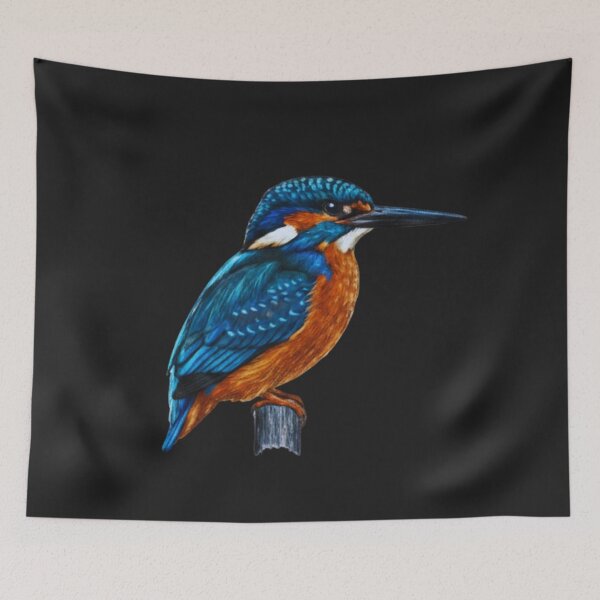 Item preview, Kingfisher Bird Wildlife Nature Art designed and sold by hexenor.