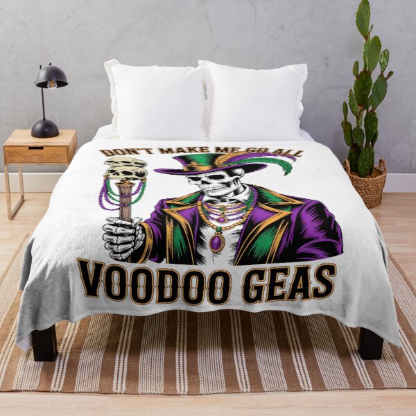 Item preview, Don't Make Me Go All Voodoo Geas New Orleans Skeleton Art designed and sold by BernoNickel.