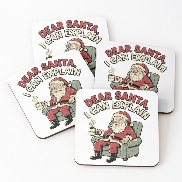 Item preview, Funny Christmas Santa Coffee Design – Dear Santa I Can Explain designed and sold by ZyloTee.