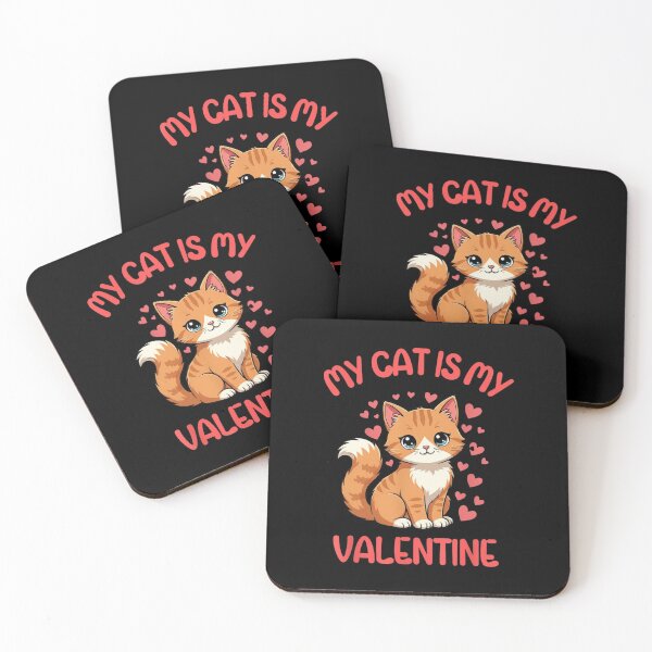 Item preview, My Cat Is My Valentine Cute Cat Lover designed and sold by Gogetgiggles.