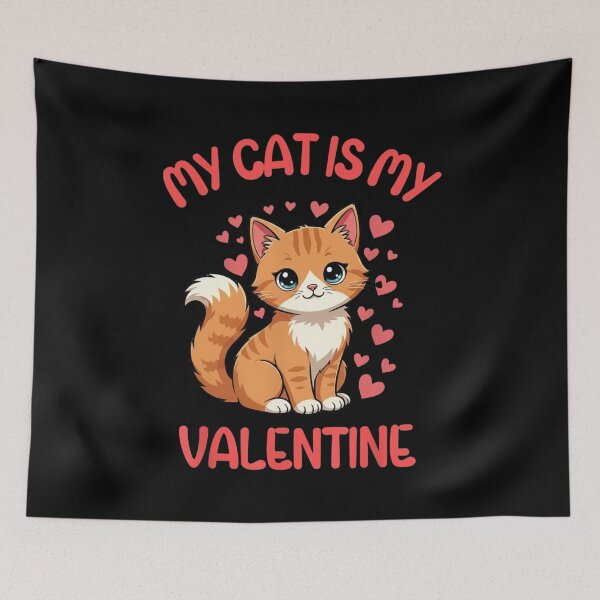 Item preview, My Cat Is My Valentine Cute Cat Lover designed and sold by Gogetgiggles.
