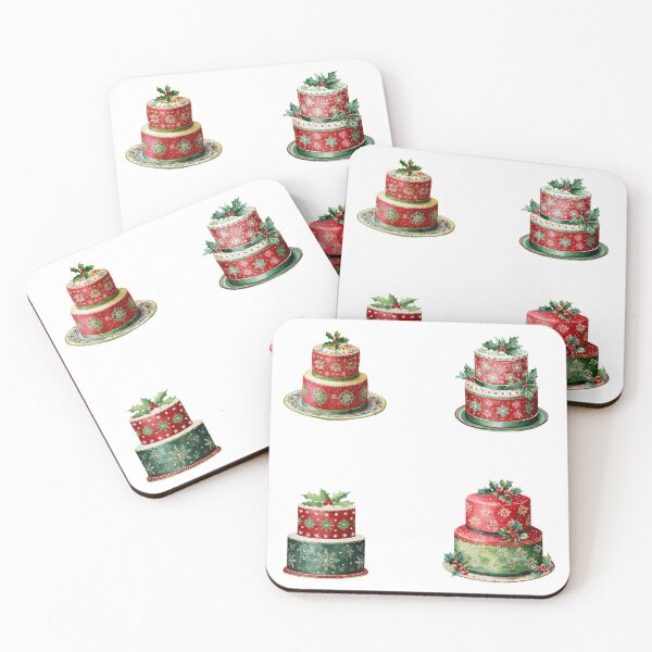 Item preview, Red and green Christmas decorated cakes pack designed and sold by MendaciousMina.