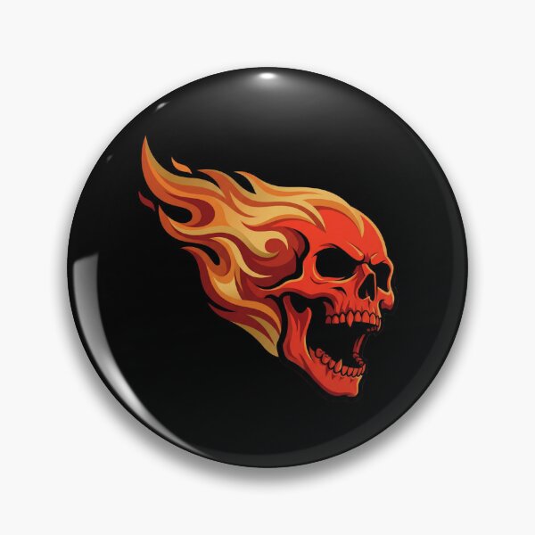 Item preview, Flaming Skull Hot Rage Illustration designed and sold by Skulls & Calaveras.