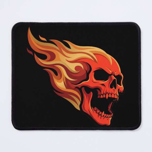 Item preview, Flaming Skull Hot Rage Illustration designed and sold by Skulls & Calaveras.