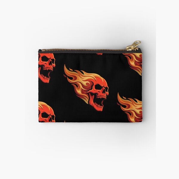 Item preview, Flaming Skull Hot Rage Illustration designed and sold by Skulls & Calaveras.