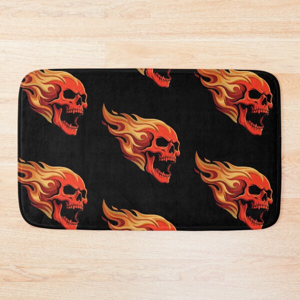 Item preview, Flaming Skull Hot Rage Illustration designed and sold by Skulls & Calaveras.