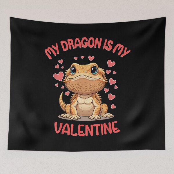 Item preview, My Dragon Is My Valentine Bearded Dragon Lover designed and sold by Gogetgiggles.